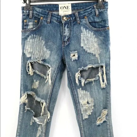 Trashed Freebirds in Cobain by One Teaspoon 26 W - Picture 2 of 13